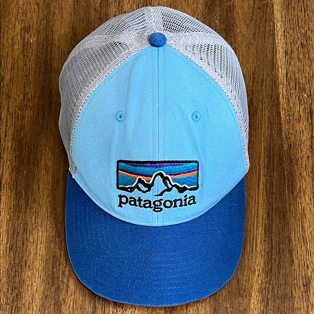 Patagonia Hat Cap Adult Snap Back White Mountain Trucker Mesh Netplus Outdoor - Picture 4 of 11